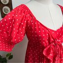 Draper James NWT Jennifer Mini Babydoll Dress in Red Polka Dot Small Photo 7