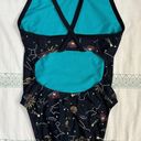 Speedo NWOT Sporti Thin Strap Constellation One Piece Swimsuit - Black - 30 Photo 4