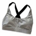 Koral  Silver & Black Criss Cross Back Sport Bra XS Photo 0