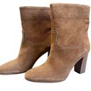 Polo  by Ralph Lauren Brindley Suede Ankle Boot Heel Booties Tan Size 9B Photo 1