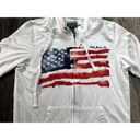 Polo  Jeans Company Womens Large USA Full Zip Red White Blue Hoodie America Photo 2