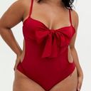 Torrid NWT ‎ Big Bow Satin Bodysuit Red Lingerie Size 6X Photo 0
