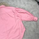 Free People  We The Free Happy Hour Poplin Top Oversized Longsleeve Pink XS Photo 11