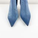 ZARA NWT  Denim Y2K Pointed Toe Ankle Zip Boots 7.5 Blue Photo 2