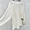 We The Free  Dolman Sleeve 100% Cotton Pullover Sweater Cream Women's Size Large Photo 6