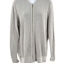 ALLSAINTS  Fellan Zip Up Sweater Open Knit Cardigan Grey Medium Photo 2