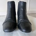 Brighton  Bliss Black Leather Block  Ankle Boots Women SZ 7.5 Photo 3