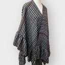 Torrid NWT Women’s  Black Gingham & Red Stripe Ruffle Ruana Poncho Photo 6