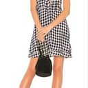 Rails  Black & White Gingham Plaid Front Tie Cutout Sleeveless Mini Dress Small Photo 0