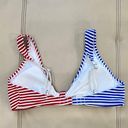 Forever 21 Blue/Red Striped Bikini Top Multiple Photo 1