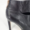 BCBGeneration  Carolyn Black Leather High Heel Peep Booties Women's Size 8.5 Photo 12