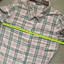 Roxy  Soft Cotton Plaid Pastel Button Down Collared Shirt Medium Photo 3