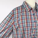 Tommy Hilfiger Long Sleeve Shirt Half Button Plaid Sailing Top XL Photo 6