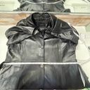 Tahari  Womens Nicole Belted Leather Trench Coat Black XXL Photo 7