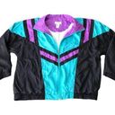 Lavon Vintage  Chevron Colorblock Full-Zip Windbreaker Women's Size Large Photo 0