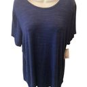 Nine West  Soft Spun Short Sleeve Blue Speckled Tee Size XXL Supersoft Stretch Photo 0