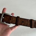Coach  Worn in Brown Genuine Leather Square Buckle Embossed Logo Belt - XL Photo 2