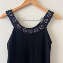 Free People Black Sleeveless Embroidered Mini Dress Size 0 Photo 1