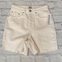 Urban Outfitters NWT  90's Denim Long Inseam Short in Cream Photo 3