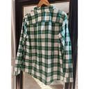 kim rogers  Christmas Plaid Button Down Shirt Size Large Green/Holiday/ Photo 2