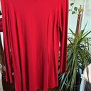 Wearever Red Pleated Long Sleeve Knee Length Dress  J Jill Size Medium Tall Photo 5