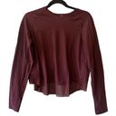 Lululemon  Quick Pace Long Sleeve Dark Adobe Burgundy Size Small/Medium Photo 1