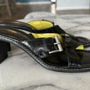Buckle Black Donald J. Pliner Croc Embossed Strappy  Shoes Leather 10 Comfort Photo 0