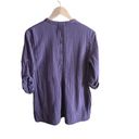 CP Shades  ladies V neck peplum lagenlook deep purple roll tab tunic size XS Photo 3