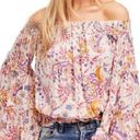 Free People  TOP FREE SPIRIT OFF THE SHOULDER BOHO WIDE BELL SLEEVES SIZE SMALL Photo 0