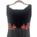 B Darlin Velvet Top Rose Embroidered Prom Jumpsuit w Mesh Dress Bottom size 1/2 Photo 3