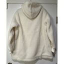 Levi's  Women's Sherpa Coated Button Hoodie Jacket Cream Size Medium NWT Plush Photo 9