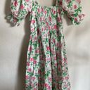 Hill House  The Ophelia Pink Rose Smocked Cottagecore Prairie Midi Dress Size S Photo 9