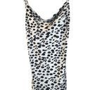 Love Tree  Slip Dress Sz L White Animal Print Leopard Cheetah Drape Spaghetti y2k Photo 0