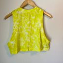 Lululemon Cropped Cotton Tank Top Highlighter Yellow Tie Dye Photo 2