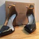 ZARA  vamp black crocodile ankle strap heels Photo 0