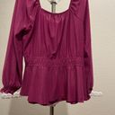 Lane Bryant 💐NWT  Magenta Peplum Top💐 Photo 6