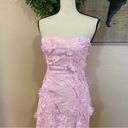 Lulus NWOT  Elevated Sensation Blush Pink 3D Floral Embroidered Midi Dress Photo 9