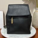 Liz Claiborne  Vintage Black Faux Leather Mini Backpack Photo 7