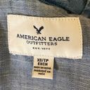 American Eagle  Outfitters Blue Full Zip Pockets Chambray Bomber Jacket Size XS Photo 4