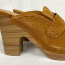 Splendid  Vina Suede Clog Honey Brown Platform Mule Loafers Sz 9.5 New Chunky Photo 4