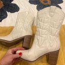 Urban Outfitters White Cowgirl Booties Size 8 Photo 1