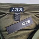 Apt. 9  Womens Medium Olive Green Knit Midi Skirt Knee Length Fully Lined NEW Photo 3