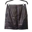 Jason Wu GREY  Genuine Leather Mini Skirt NWT Sz 4‎ Photo 0