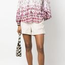 Isabel Marant NEW  Salika Printed Cotton Blouse - White S/S 23 Size 2 Photo 0