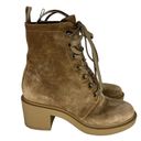 Gianvito Rossi  Foster 45mm Suede Lace Up Boots in Beige Photo 7