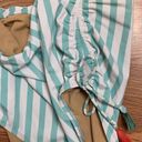 Cacique Swim by  women's size 16 new swim suit bottoms high waist teal stripe blu Photo 5