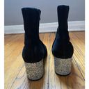 & Other Stories & Other Stories Black Heeled Booties w/ Glitter Block Heels & Silver Stars Sz 8 Photo 1