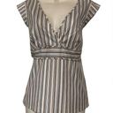 BCBGMAXAZRIA Fitted stripped top with cap sleeves size L Photo 0