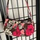 Vera Bradley  Mocha Rogue Floral Crossbody Shoulder Small Purse Pink Brown Photo 0