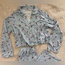 Wildfox  blue floral pajama lounge set size large Photo 2